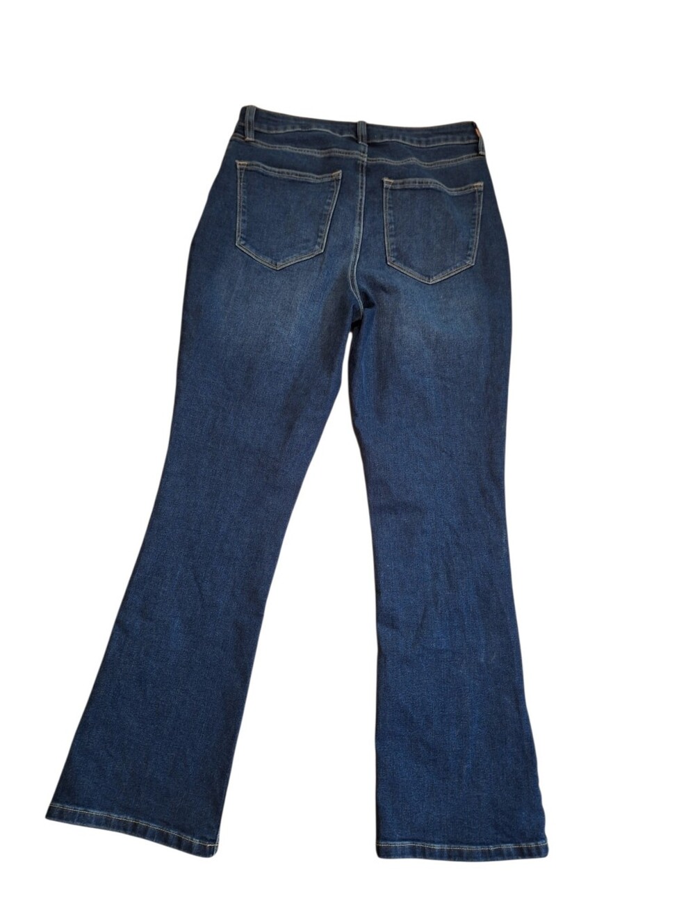 Sonoma Dark Blue Flare Jeans Ladies size 8 GREAT CURVY Denim High Rise Curvy